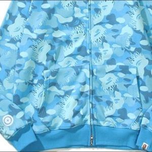 Bape | Jackets u0026 Coats | Blue Flame Bape Hoodie | Poshmark